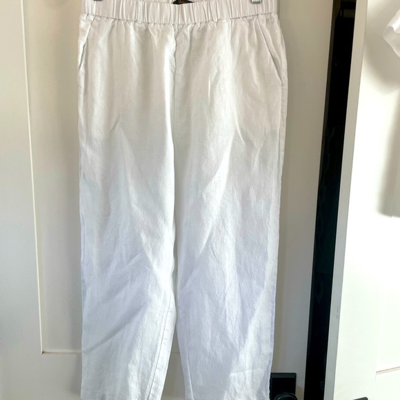 Like New Quince White Linen Pants. Size Medium - Picture 1 of 8